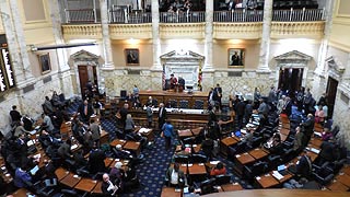 [photo, House of Delegates Chamber, State House, Annapolis, Maryland]