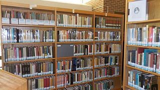 [photo, Library, mezzanine, State Archives, 350 Rowe Blvd., Annapolis, Maryland]