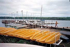 [photo, Boat rack along St. Mary's River, St. Mary's City, Maryland]