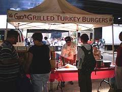 [photo, Early morning breakfast at Baltimore Farmers' Market, Baltimore, Maryland]