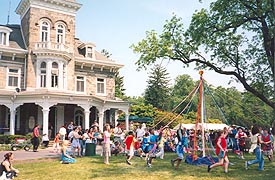 [photo, May Pole, Cylburn Mansion, Market Day at Cylburn Arboretum, 4915 Greenspring Ave., Baltimore, Maryland]