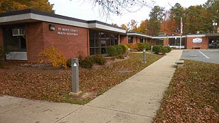 [photo, St. Mary's County Health Department, 21580 Peabody St., Leonardtown, Maryland]