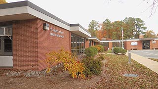 [photo, St. Mary's County Health Department, 21580 Peabody St., Leonardtown, Maryland]